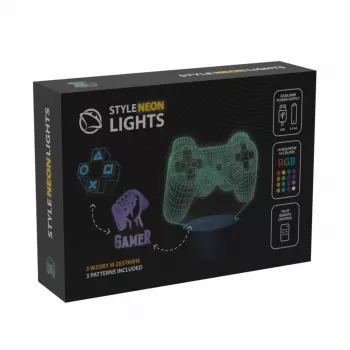 Galda LED lampa MANTA SNL122RGB RGB 3D gaismas dekors, krāsu mainošs RGB, USB barošana