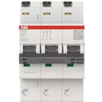ABB Strāvas slēdzis SX203-B20 Flexline B-raksturlīkne 6kA 20A 3P (2CDS253003R0205)