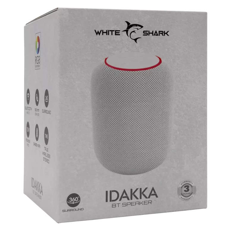 Pārnēsājams skaļrunis White Shark GBT-619 Idakka balta