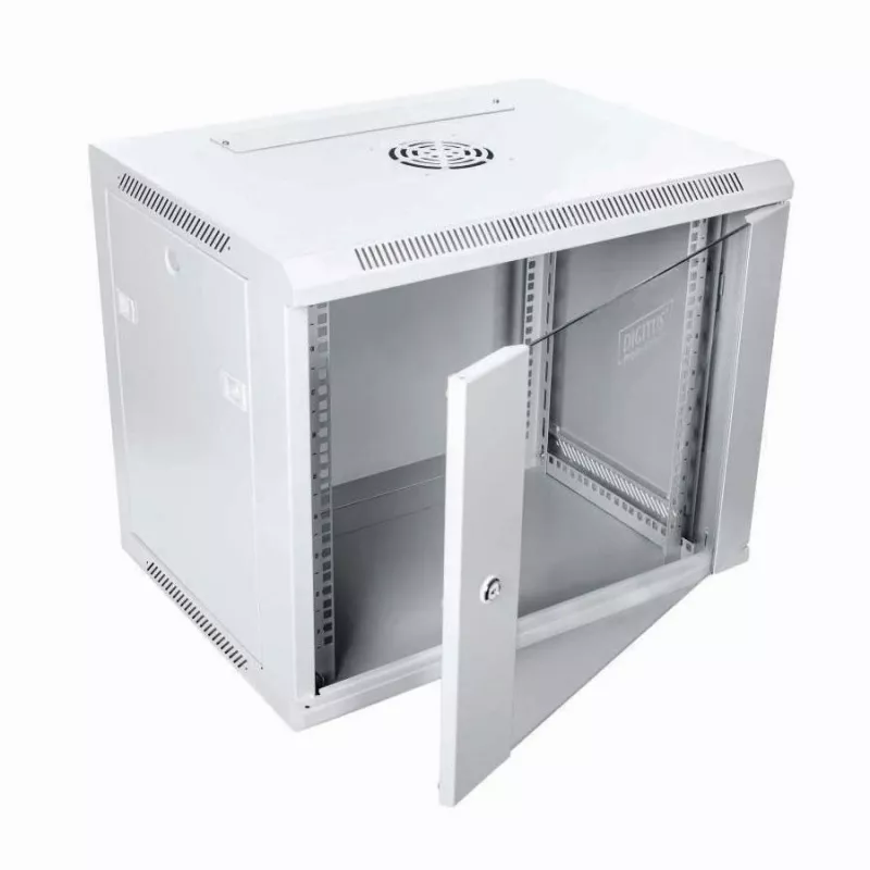 Digitus DN-W19 09U/450 statīvs skapis 9U Pie sienas stiprināms statīvs Gaiši pelēks