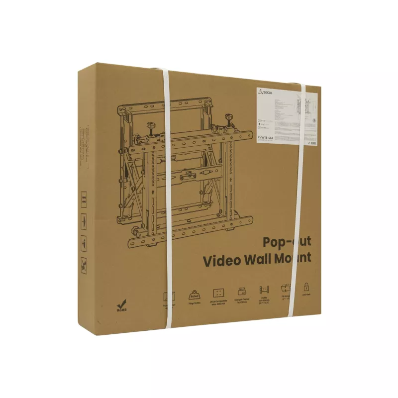 TV sienas stiprinājums SBOX LVW13-46T 45–70 collu televizoriem, VESA līdz 600x400