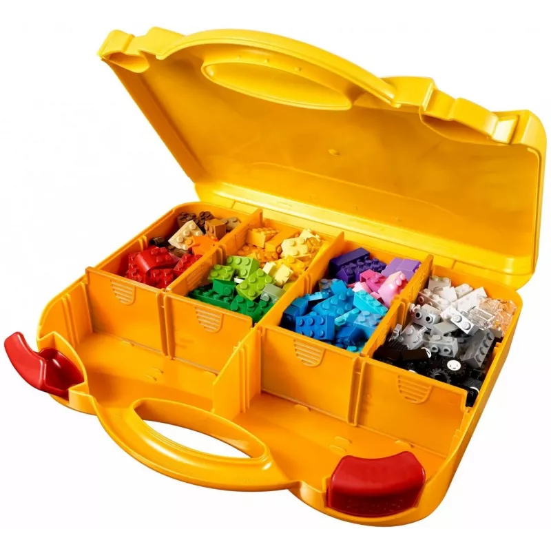 LEGO 10713 Classic Creative Suitcase rotaļlietu glabāšanas kaste ar jautrām krāsainām būvēšanas klucīšiem, dāvana 4+ gadus veciem bērniem, zēniem un meitenēm