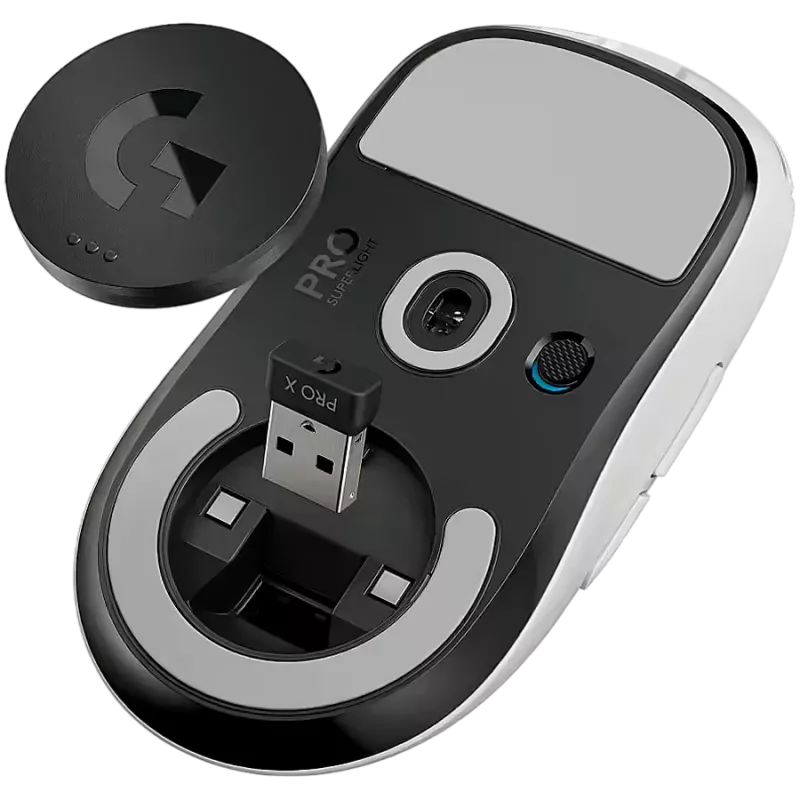LOGITECH G PRO X SUPERLIGHT 2c kompakta bezvadu spēļu pele - BALTA - 2.4GHZ - EER2-933