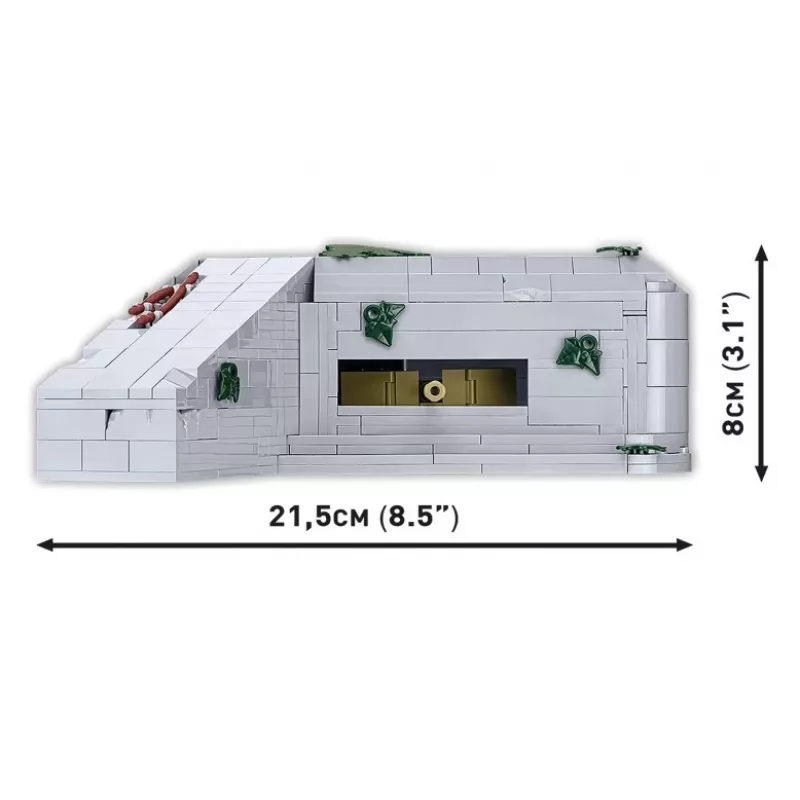 Konstruktoru komplekts Cobi Vācu bunkurs Regelbau 667/642 modelis COBI-3136 – detalizēts klucīšu komplekts