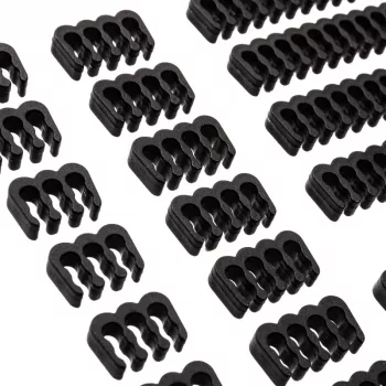 Akasa kabeļu ķemmīšu komplekts - 3 mm melns kabeļa klipsis (Ak-MX293)