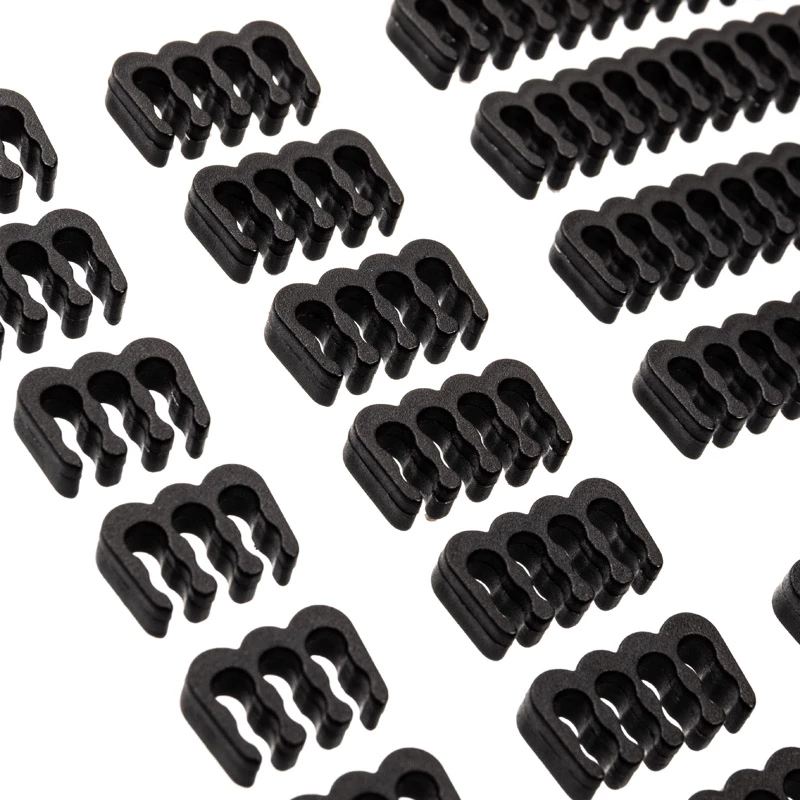 Akasa kabeļu ķemmīšu komplekts - 3 mm melns kabeļa klipsis (Ak-MX293)