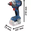 Trieciena uzgriežņu atslēga Bosch GDX 18V-285 solo C — 18 V bezvadu, 285 Nm griezes moments