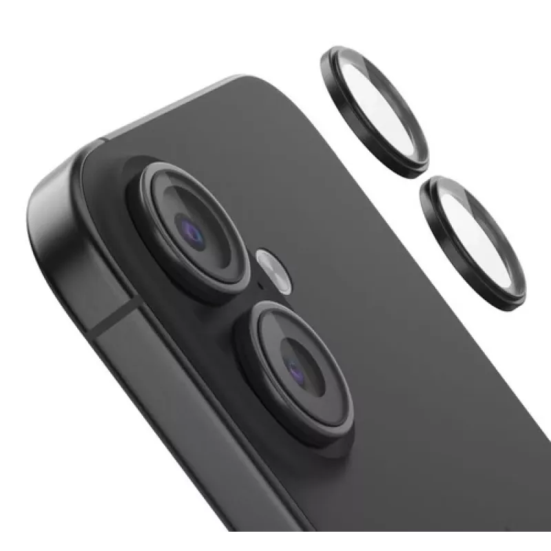 Kameras objektīva rūdīta stikla aizsargs Belkin OVA181HQBK, paredzēts iPhone 16 / 16 Plus, 2 gab. iepakojumā
