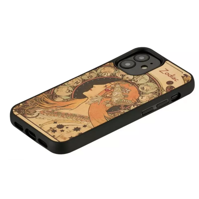 Man and Wood vāciņš iPhone 12 mini — Zodiaka sērija, melns