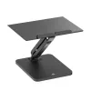 Maclean galda statīvs monitoram vai klēpjdatoram, gāzes atspere, darbam stāvot un sēžot, melns, MC-493