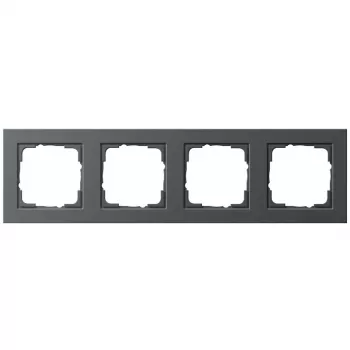 Slēdžu/kontaktligzdu pārsegplāksne GIRA E2 Antracīta, termoplastiska, bez skrūvēm, 80,8×294,7×9,3 mm