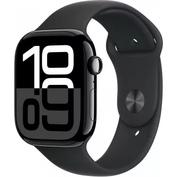 Apple Watch Series 10 Alumīnija korpuss GPS + Cellular 46mm Diamond Melns Sport siksna Melna M/L