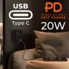 Strāvas sadalītājs MACLEAN MCE249 F/B — 2 maiņstrāvas ligzdas (16A + 6A) ar 2×USB-A un 2×USB-C PD 20W, ES spraudnis, melns
