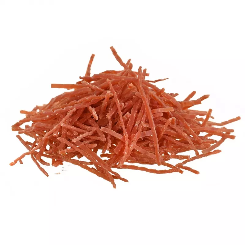 Suņu našķi PETITTO Soft strips ar vistu un zivi 500 g — mīkstie treniņu našķi, paciņa