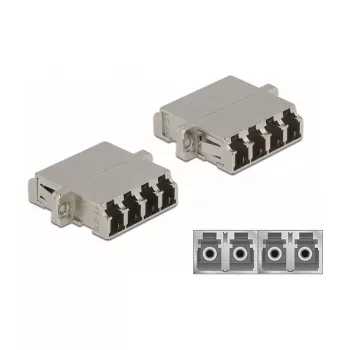 Optisko šķiedru savienotājs DeLOCK LC Quad ligzda pret LC Quad ligzda viendaļīgs