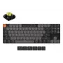 Mehāniskā tastatūra Keychron K1X-A4 80% QWERTY angļu, USB + Bluetooth, 87 taustiņi, LED fona apgaismojums, pelēka