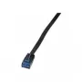 LogiLink - komutācijas kabelis - RJ-45 (V) uz RJ-45 (V) - 7,5 m - UTP - CAT 5e - liets - melns (CP0138B)