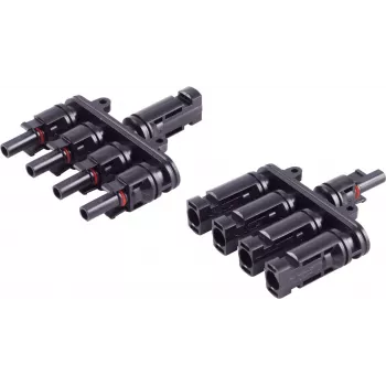shiverpeaks ®-PV4 T-adapteru komplekts, 4/1, IP68, 1,5 kV, melns (BS02-21014)