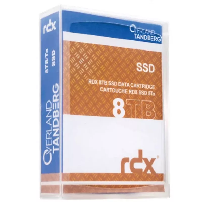 RDX kartridža Overland-Tandberg 8 TB SSD, RDX datu nesējs, 87×119×23 mm, melna