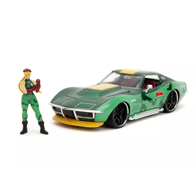 Auto Jada Toys Street Fighter 1969 Chevrolet 1:24 metāliska zaļa