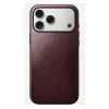 Ādas vāciņš Nomad Modern iPhone 17 Pro Max (6,9 collas) — Burgundy, āda+TPU+PC