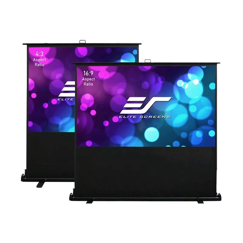 Projekcijas ekrāns Elite Screens ezCinema 2 — 107 collas (2,72 m) 16:9, redzamais platums 2,37 m, augstums 133,6 cm, balts/melns