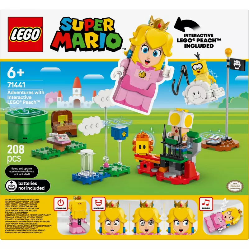 LEGO 71441 Super Mario interaktīvā LEGO Peach figūras komplekts, saderīgs ar LEGO sistēmu