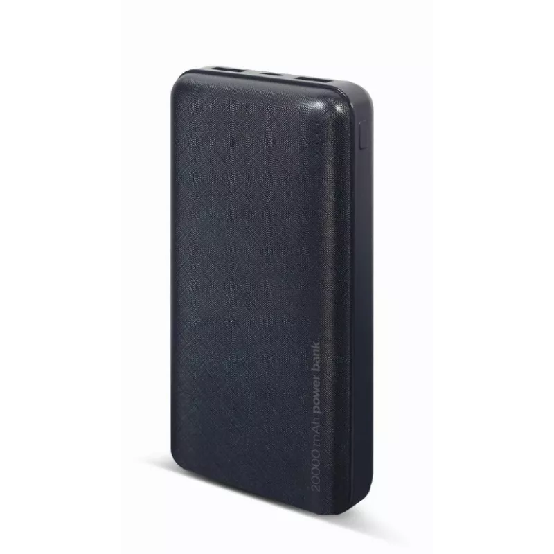 Gembird PB20-02 ārējais akumulators Litija polimērs (LiPo) 20000 mAh Melns