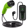 Qoltec 52465 Mobilais lādētājs EV 2-in-1 Type2 ar regulēšanu | 3.5kW | 230V | LCD | Pārnēsājams | Wallbox | 5m