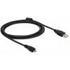 USB kabelis DeLOCK 82335 USB 2.0 2 m USB A Mikro-USB B melns