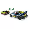 LEGO City rotaļu komplekts 60415 Policijas auto un muskuļauto pakaļdzīšanās — 213 elementi, 2 minifigūras, vecumam 6+