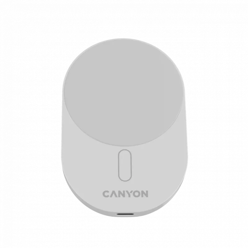 CANYON autolādētājs OnGrip 105 15W Qi2 bezvadu balts