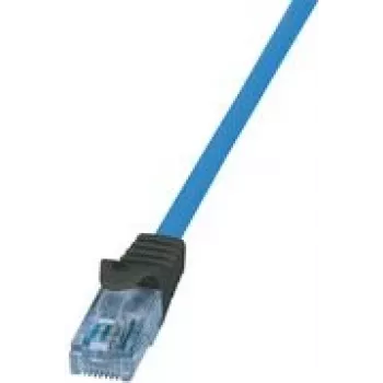 Logilink Professional - komutācijas kabelis - RJ-45 (V) uz RJ-45 (V) - 5 m - UTP - CAT 6a - bez halogēniem, formēts, nesapinies, masīvs vads, 4K30Hz atbalsts (HDBaseT) - melns, zils (CPP005)