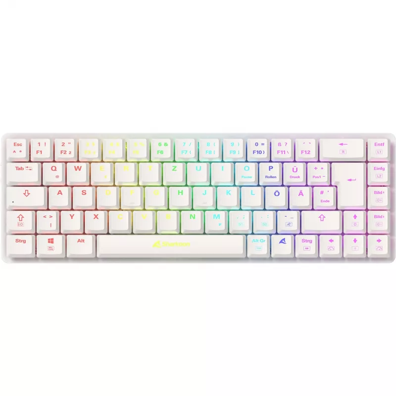 Sharkoon PureWriter W65 spēļu tastatūra RF bezvadu QWERTZ vācu melna
