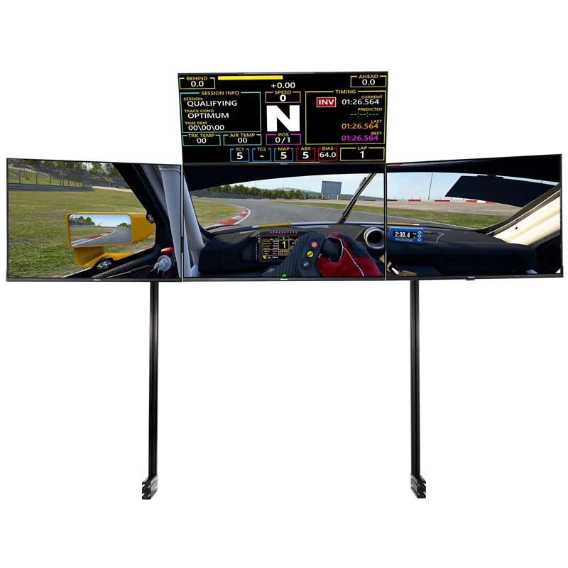 Next Level Racing Elite Quad Monitor Stand Black Edition NLR-E037 - monitora kronšteins