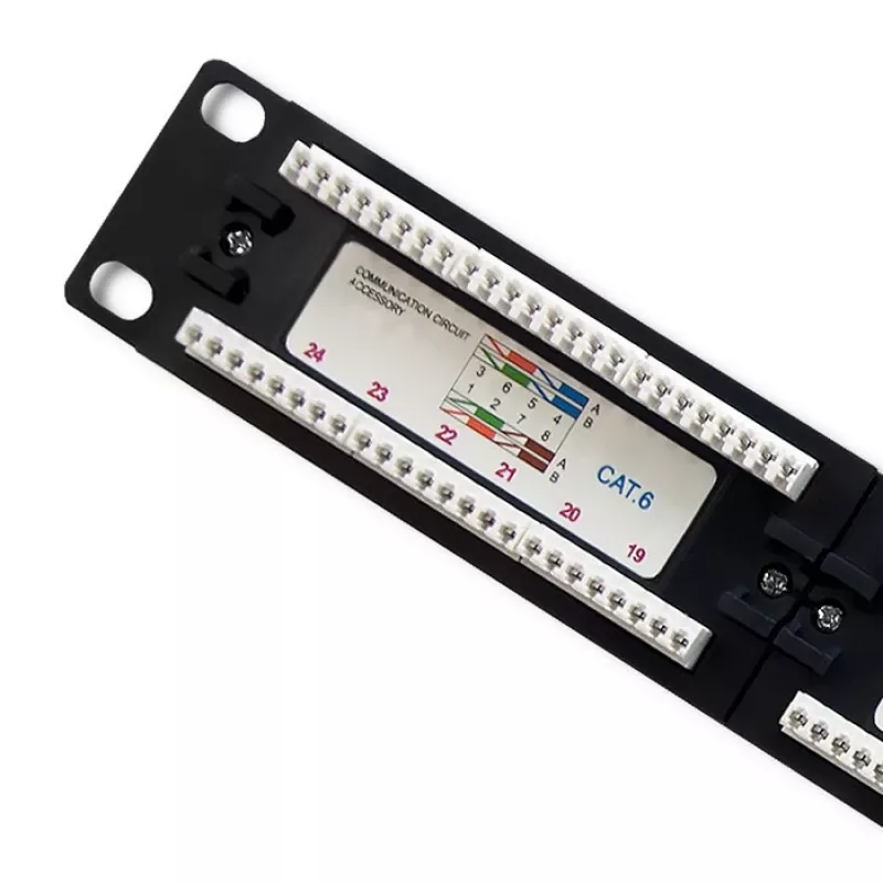 Patch panel RACK 24 porti, cat.6 UTP