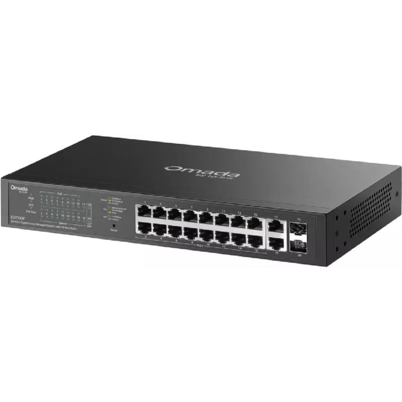 Tīkla komutators TP-LINK OMADA ES220GP Pārvaldāms 18x Gigabit (10/100/1000) ar PoE+ atbalstu