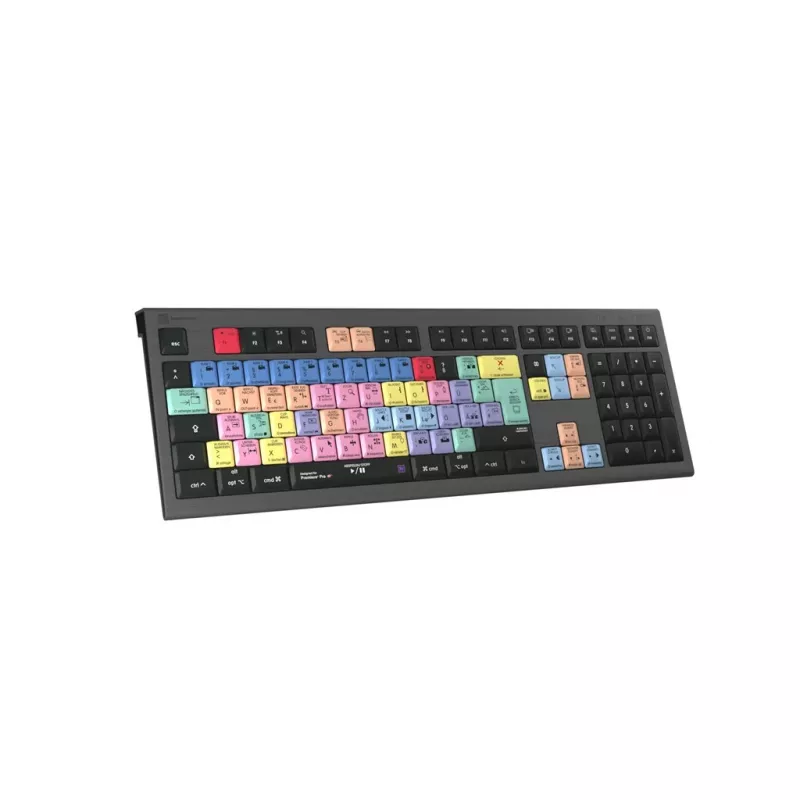 Logickeyboard Adobe Premiere Pro CC Astra 2 tastatūra universāla USB QWERTZ vācu pelēka
