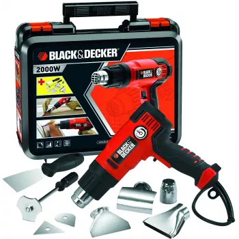 Karstā gaisa fēns Melns & Decker KX2200K-QS — 2000 W, 720 l/min, līdz 645 °C, pistoles rokturis, 900 g