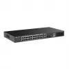 Pārvaldāms slēdzis RUIJIE RG-ES228GS-P — 26x Gigabit RJ-45, 24x PoE porti, 370 W PoE budžets, 2x SFP, metāla korpuss montāžai plauktā