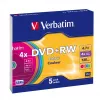 VERBATIM 43297 Verbatim DVD+RW plānā juveliera kastīte 5 4.7GB 4x Krāsa
