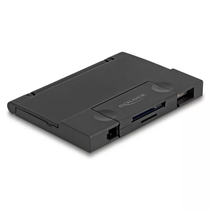Karšu lasītājs DeLOCK 91014 USB 3.2 Gen 1 Type-A/Type-C Melns MicroSD SD