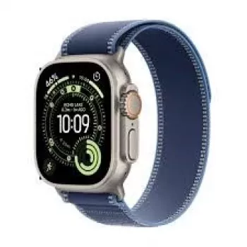 Smartwatch Apple Watch Ultra 3 GPS + Cellular 49mm Natural Titanium ar Blue Bright Trail Loop
