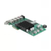 Tīkla karte DELOCK PCI Express x4 Gigabit LAN 4xRJ45 PoE+