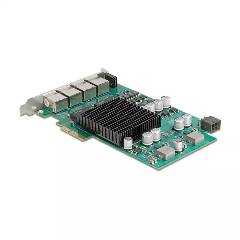 Tīkla karte DELOCK PCI Express x4 Gigabit LAN 4xRJ45 PoE+