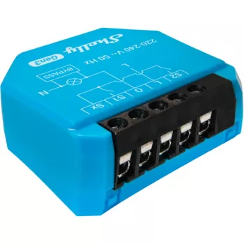 WiFi apgaismojuma kontrolieris Shelly Shelly_1L_Gen3 — 1 kanāla beznulles modulis, 220–240V, Wi‑Fi/Bluetooth, 802.11 b/g/n