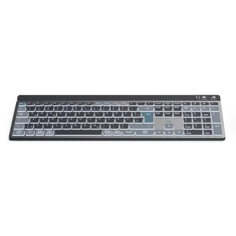 Bezvadu vairāku ierīču tastatūras un peles komplekts HAMA WKM-750 — melns, bezvadu savienojums