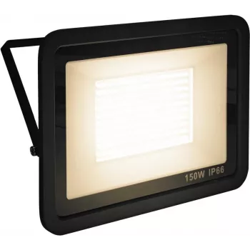 LED prožektors EUROLITE FL-150 SMD WW 150W IP65 — silti balts, piemērots izmantošanai ārpus telpām