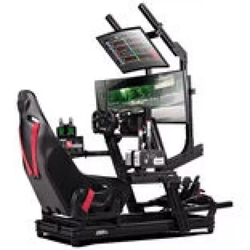 Next Level Racing GTElite Alumīnija Simulatora Kokpits - Riteņa Plates Izdevums + O-Rouge C1-XL Cold Fusion Simracing Sēdeklis