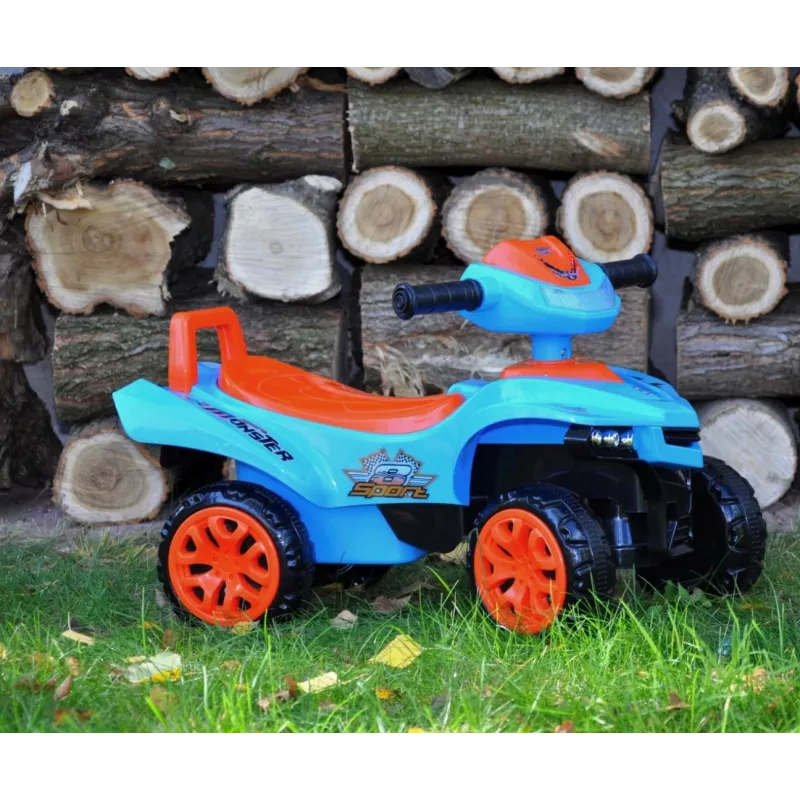 Braucamā rotaļlieta milly mally Ride-on Monster Navy — bērnu sēžammašīna, zems sēdekļa augstums